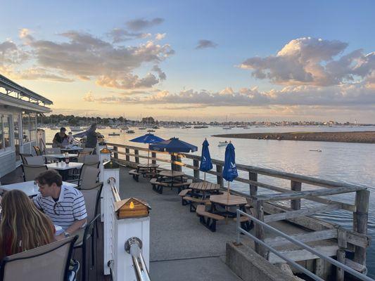 Patio overlooking bay