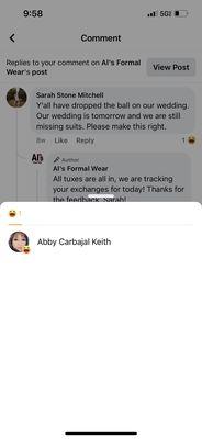 Manager Abby having no empathy