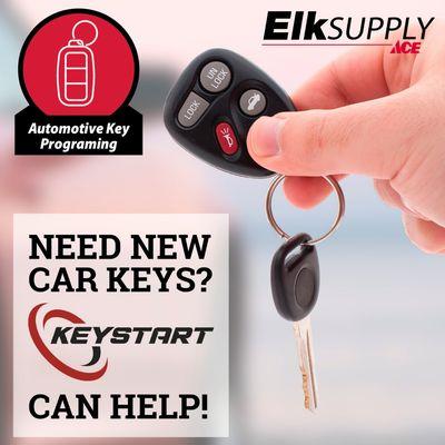 We now offer Automotive Key Cuts! Our Ace associates can cut and program your car key or remote and keep your vehicle on the road.