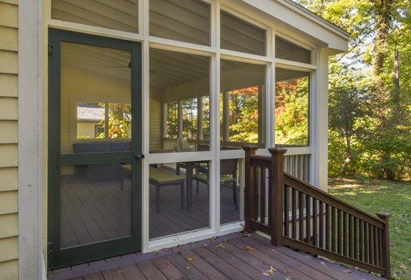 Screened in porch in Newton