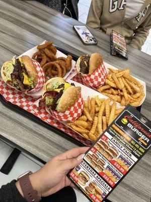 California burger orders and western burger