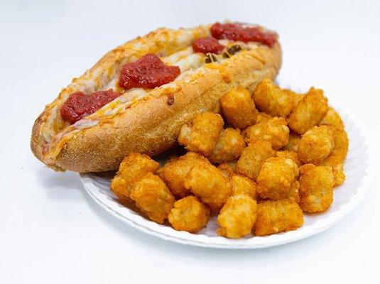 Philly Pizza Steak with Tater Tots