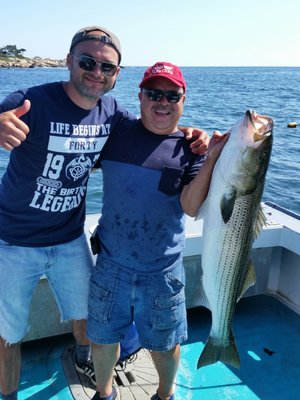 40" 30lb Striped Bass by first time salty.