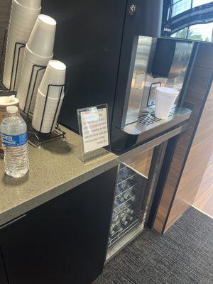 Coffee station in the waiting area