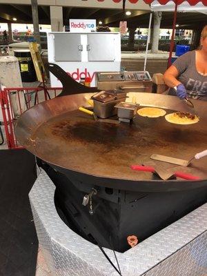 Highlight of the festival...this HUGE skillet!