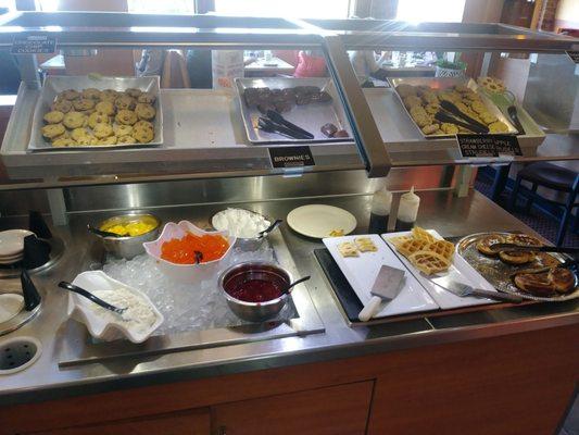 Dessert and waffle station for Sunday Brunch