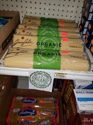 Organic pasta.