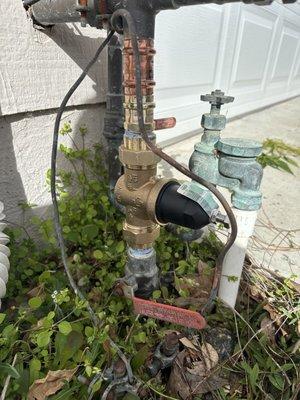 Installed new main water pressure reducer valve