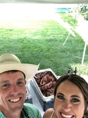 Pictured: The owner and I with some beautiful tri-tip  Not pictured: me drooling over that beautiful tri-tip