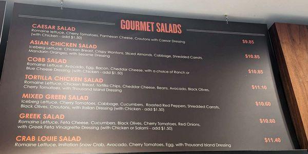 salad menu