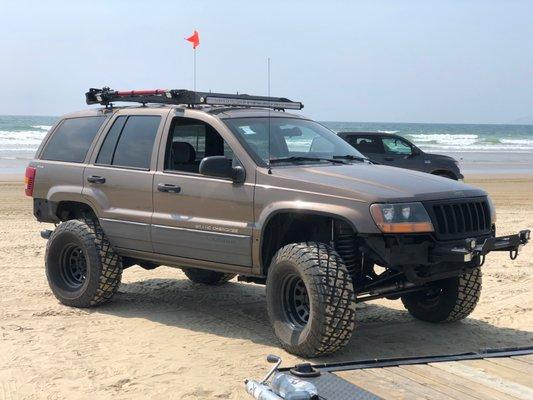 Budget off road Jeep WJ build!  This whole rig was built with parts from our wrecking yard.