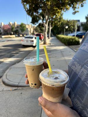 Dirty Horchata Milk Tea (Iced) Pistachio Toddy (Iced)