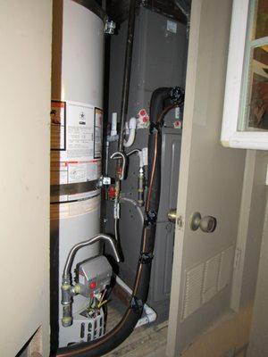 new Bradford White water heater and Rheem R802P furnace