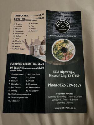 Menu part 1