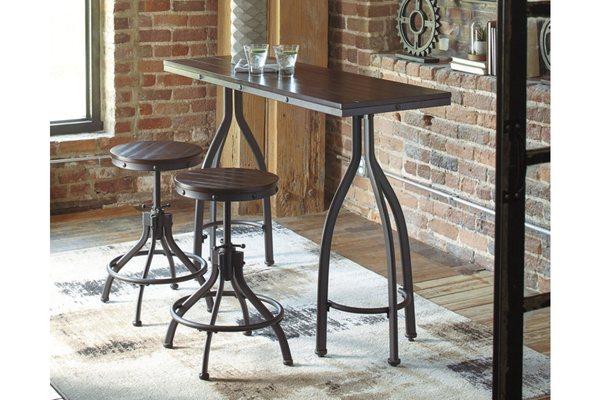 Odium Counter Height Dining Room Table & 2 Bar Stools (Set of 3)