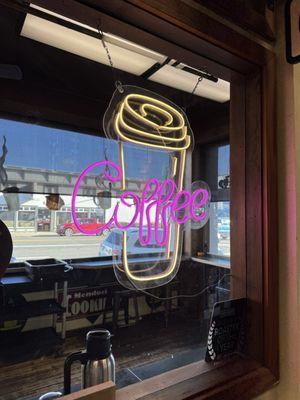 Neon coffee sign