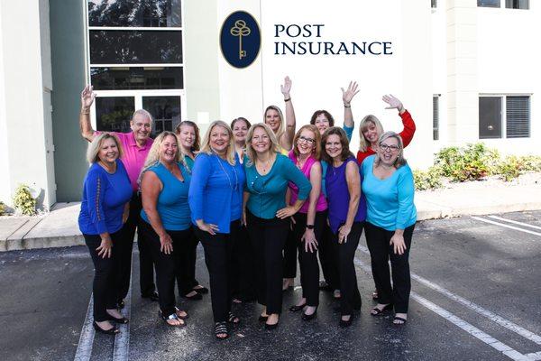 Post Insurance group in front of their building in St. Lucie West.