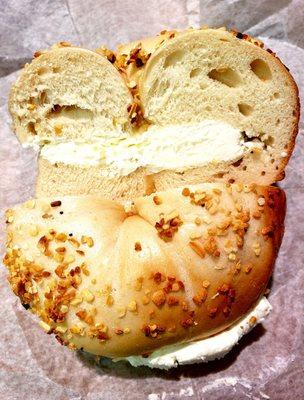 Shake Hands with Onion Bagel, All Cream Cheesed Up!!