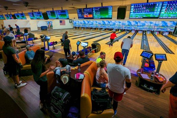 Recently renovated and modernized bowling lanes mean lots of fun to be had Even Glowball on special nights.