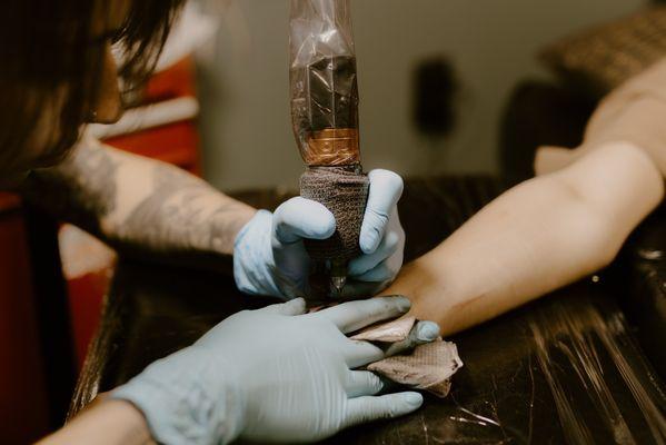 Hailey tattooing