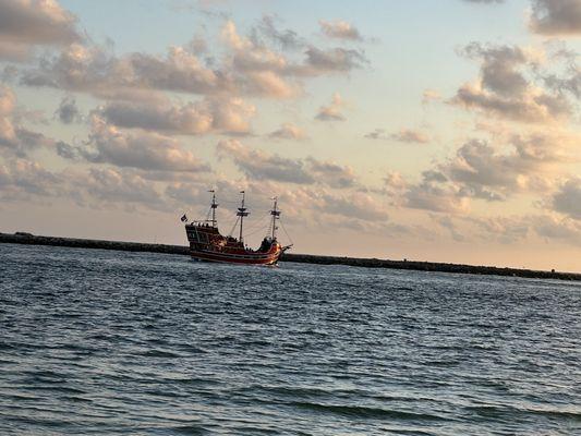 Pirate ship passing by