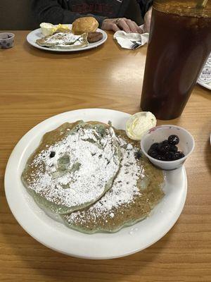 Blueberry pancakes (3) and the Big Breakfast