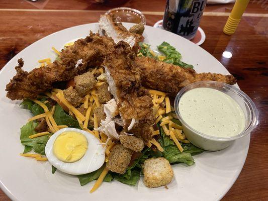 Chicken tender salad is a perfect lunch.