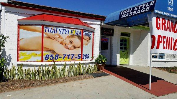 Thai Style Massage Store Front.