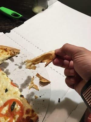 The crust shattering (disappointing)