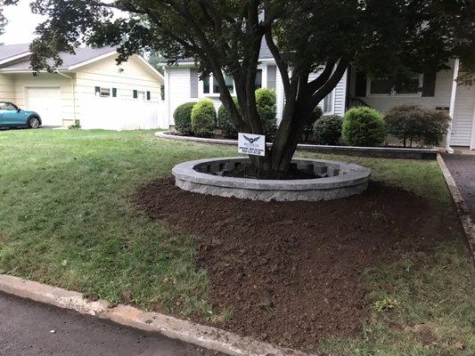 Beautiful retaining. wall installation in North Plainfield NJ