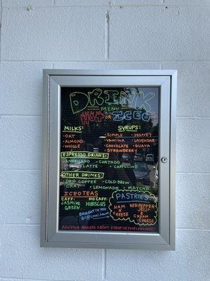 Drink menu