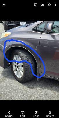 This was missing from back wheel trim.