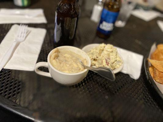 Mushroom rice soup w potato salad