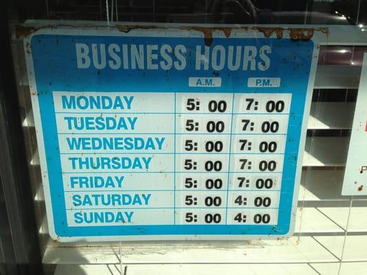 Store hours