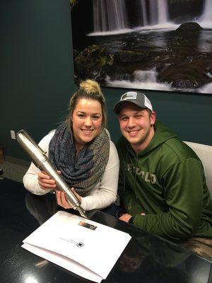 Signing on their first home