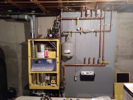 Installation on a new CS system with manifold