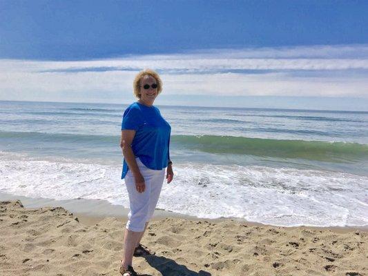 Mary at beach