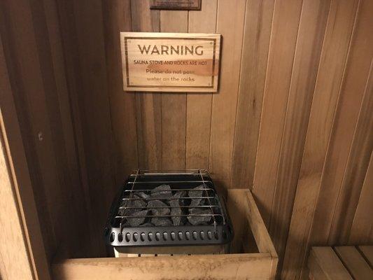 Dry Sauna in both Men and Women locker rooms