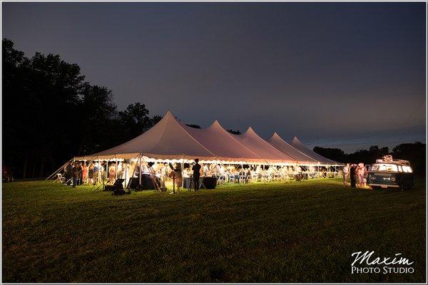 Wedding Tent Rental with Bistro Lights | Cincinnati