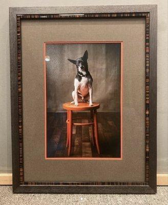 Guerrini is our go-to design choice for playful yet sophisticated custom framing style. Playful yet sophisticated... like Pepito.