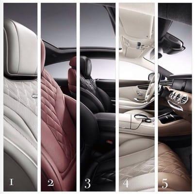 Go ahead, pick an interior for your S-Class Coupe... #sclasscoupe #sclasscabriolet #silverstarmotors #queens