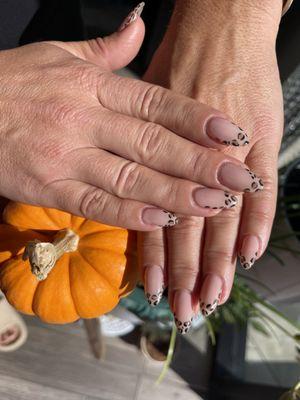 Ready for Fall nails design with biogel.