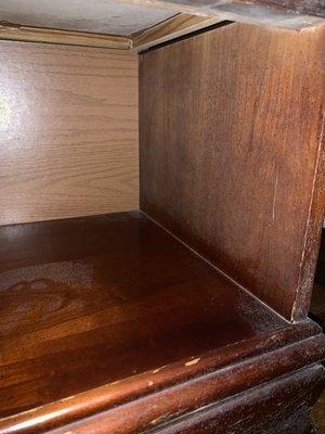 Mold on night stand