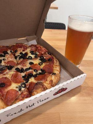 Great beer, better pizza.