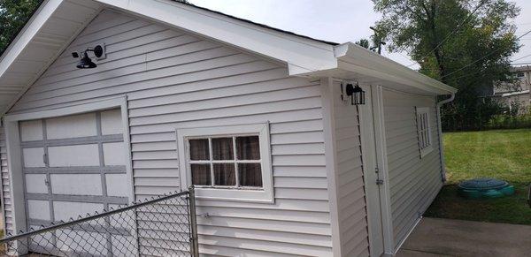 New siding old garage door