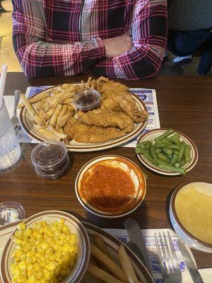 Chicken tenders are huge!