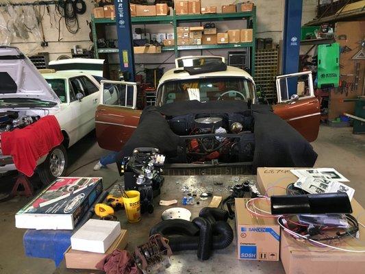 1955 Chevy Vintage Air System Being Installed