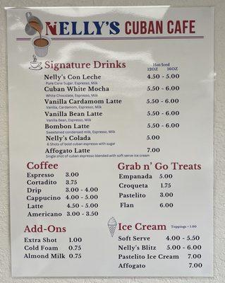 Drink / Treat Menu | 2024.06.26