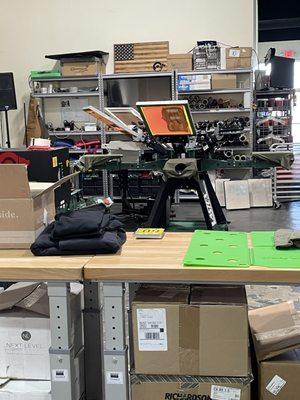 The Press is right in the store. 99% of everything is made in house