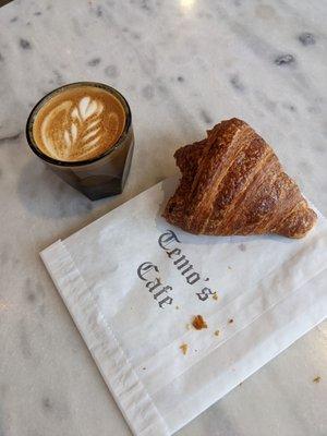 Cortado + Croissant (well what's left of it)